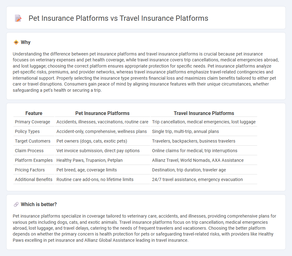 Pet Insurance Platforms vs Travel Insurance Platforms in Insurance