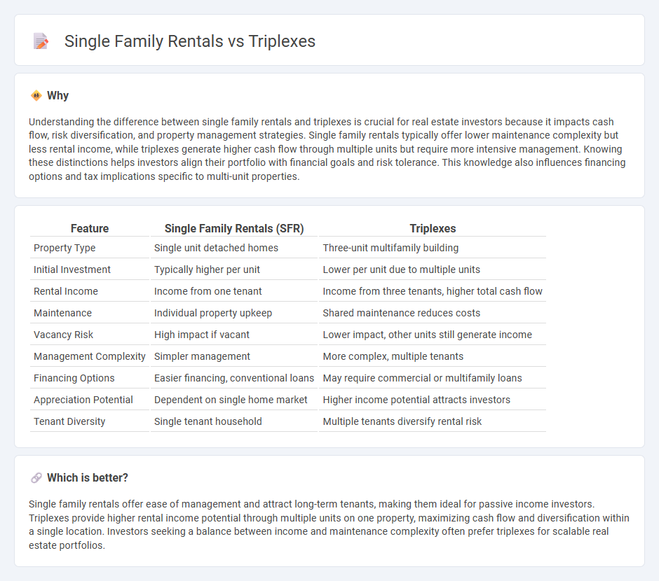 Single Family Rentals vs Triplexes in Real Estate
