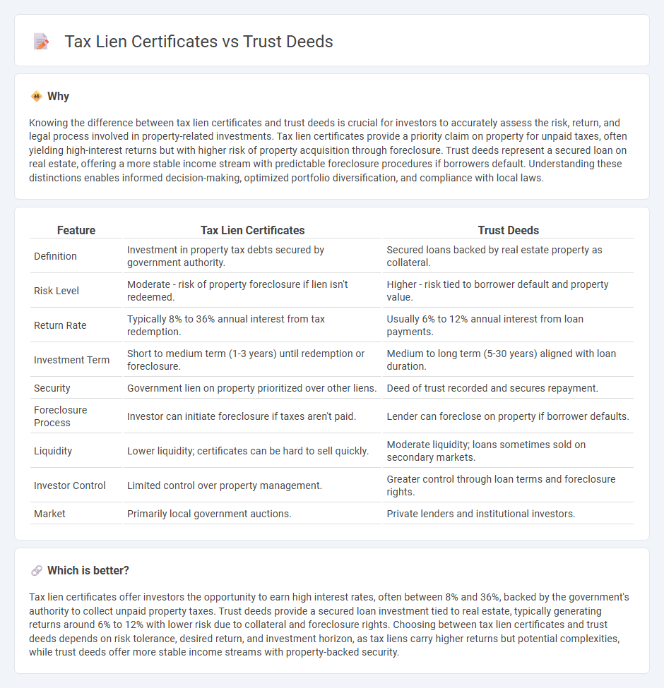Tax Lien Certificates vs Trust Deeds in Investment