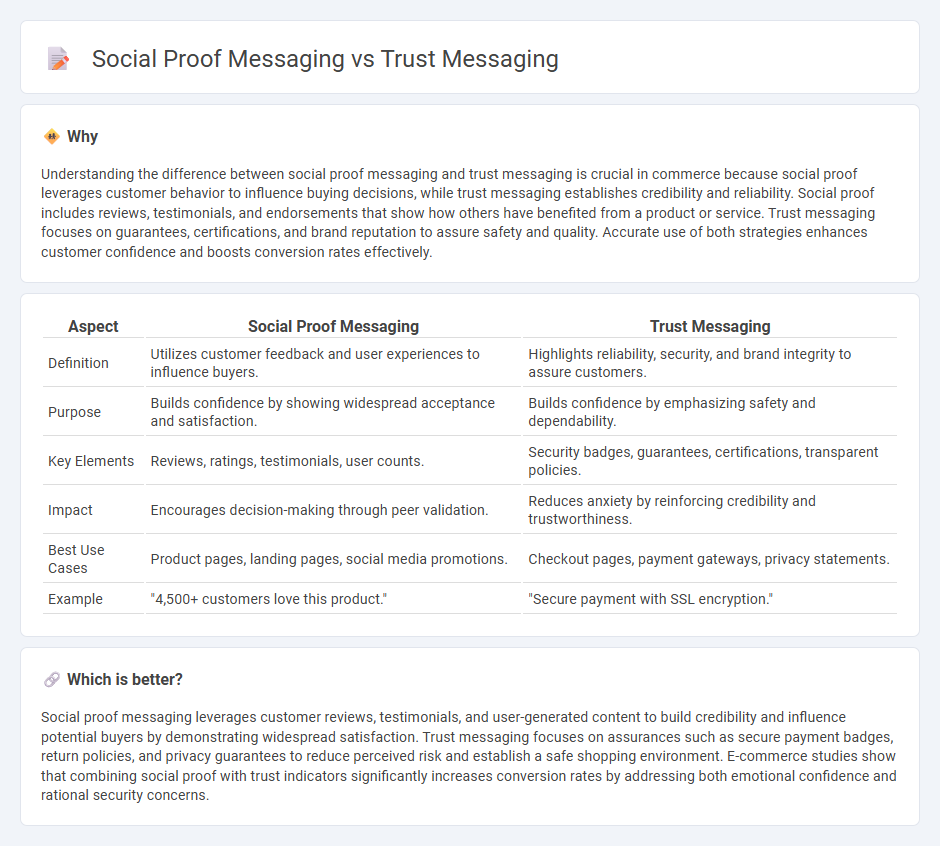 Social Proof Messaging vs Trust Messaging in Commerce