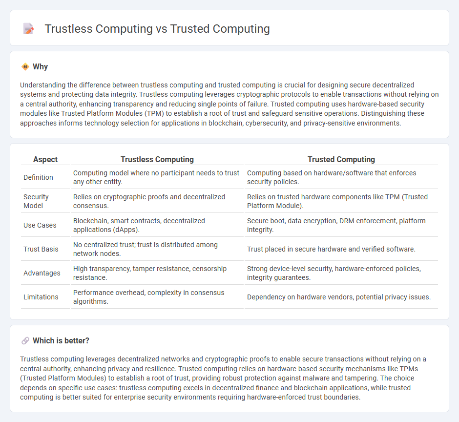 Trustless Computing vs Trusted Computing in Technology