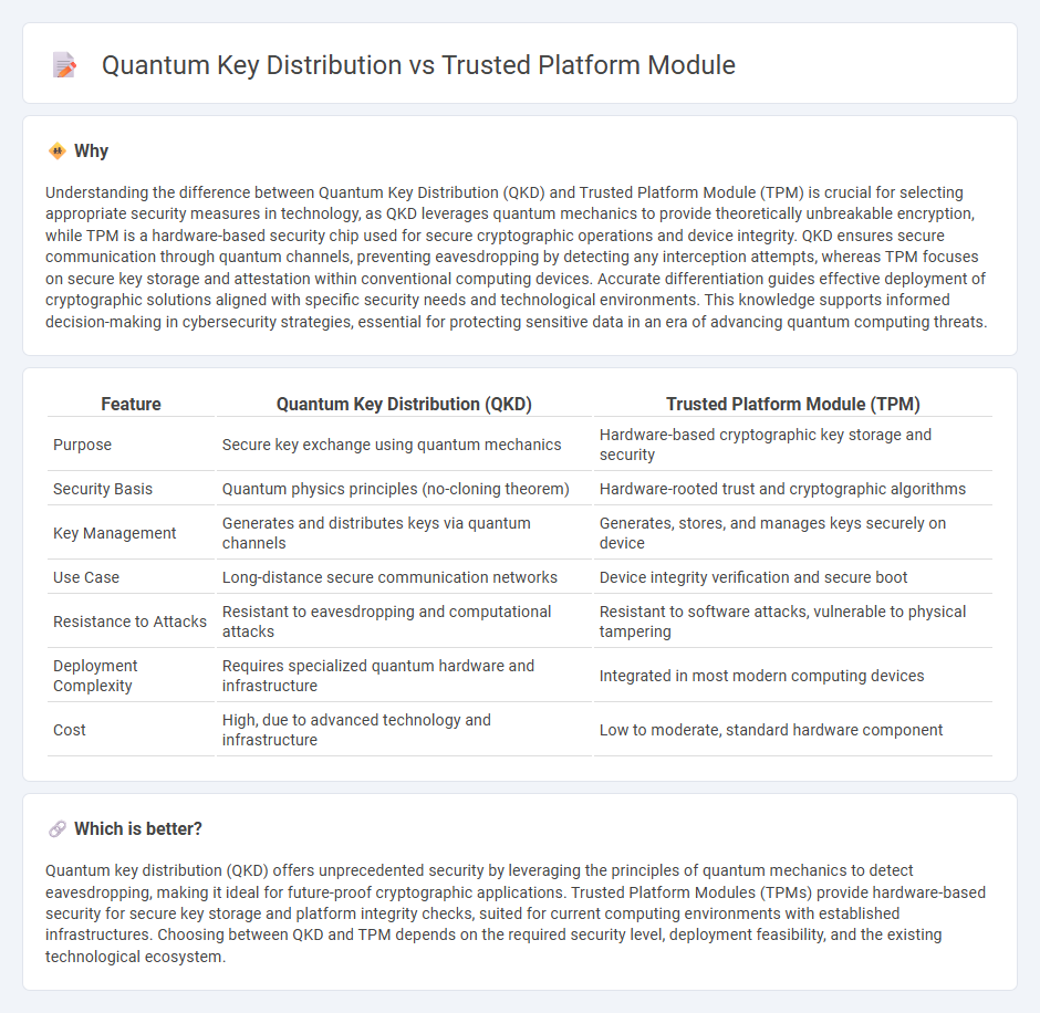 Quantum Key Distribution vs Trusted Platform Module in Technology