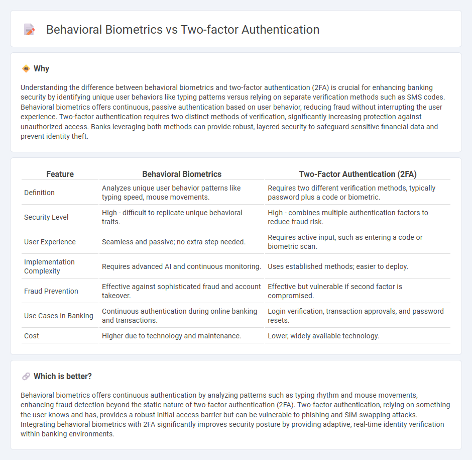 Behavioral Biometrics vs Two-Factor Authentication in Banking