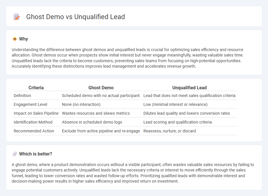 Ghost Demo vs Unqualified Lead in Sales