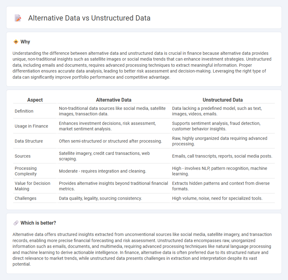 Alternative Data vs Unstructured Data in Finance
