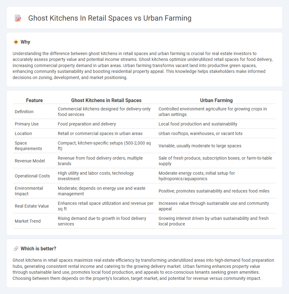 Ghost Kitchens In Retail Spaces vs Urban Farming in Real Estate
