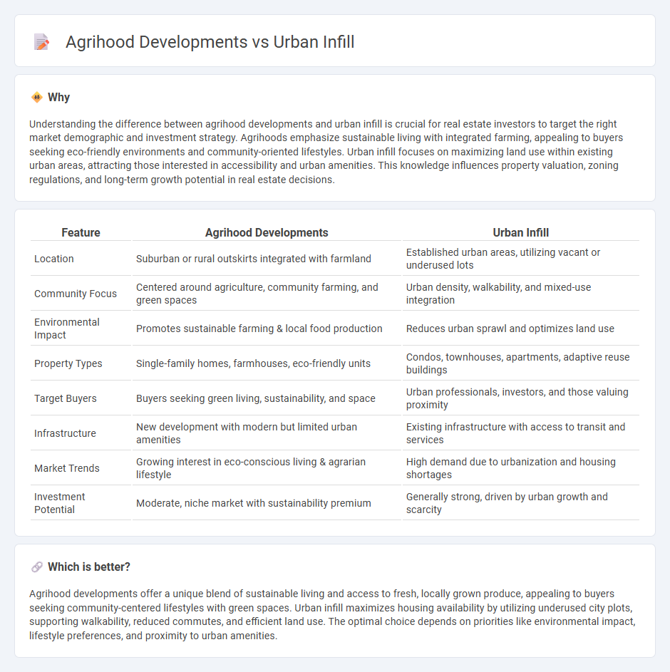 Agrihood Developments vs Urban Infill in Real Estate
