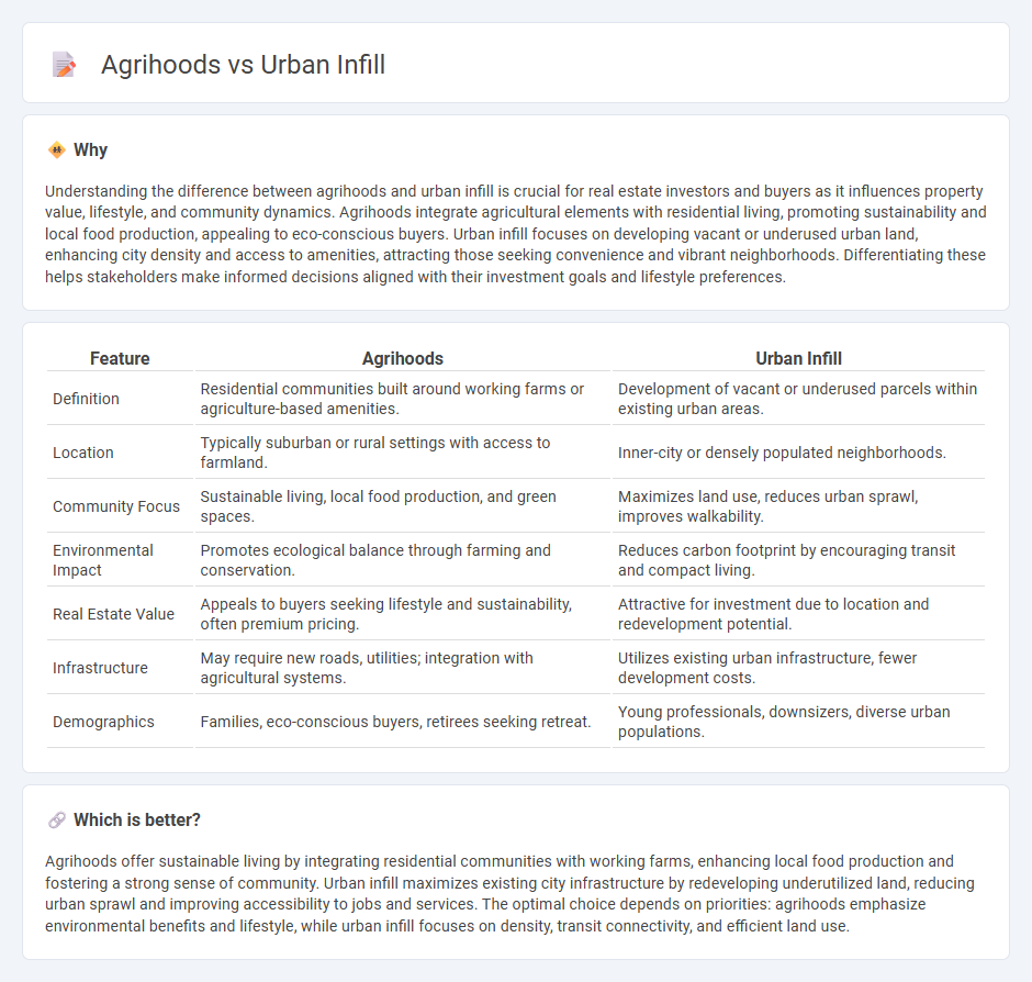 Agrihoods vs Urban Infill in Real Estate