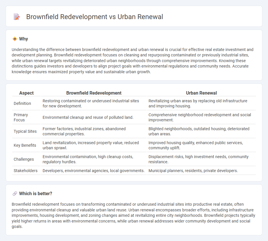 Brownfield Redevelopment vs Urban Renewal in Real Estate