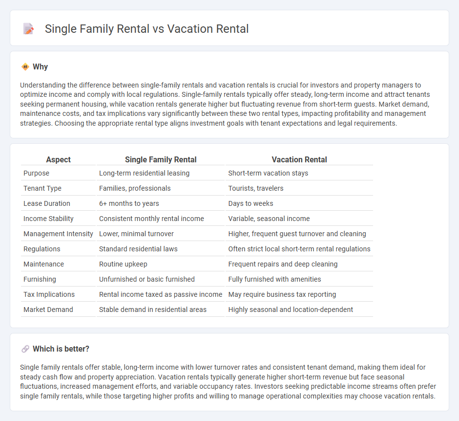 Single Family Rental vs Vacation Rental in Real Estate