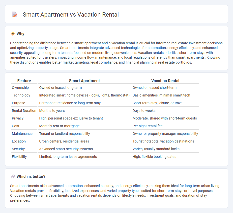 Smart Apartment vs Vacation Rental in Real Estate