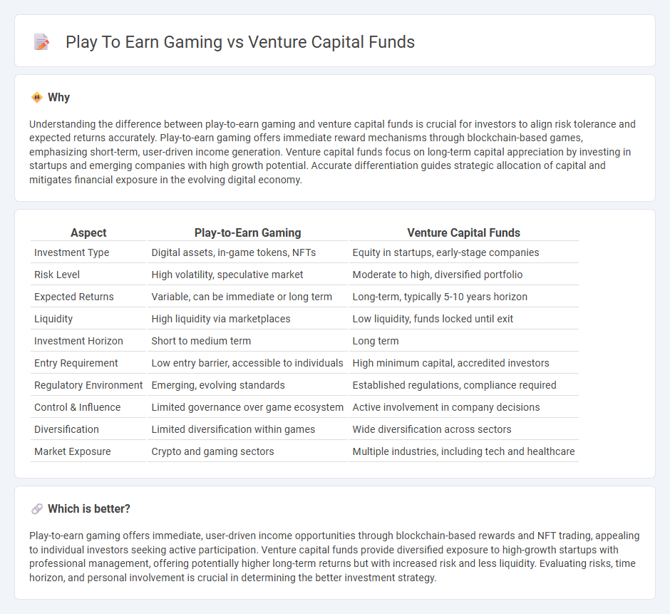Play To Earn Gaming vs Venture Capital Funds in Investment