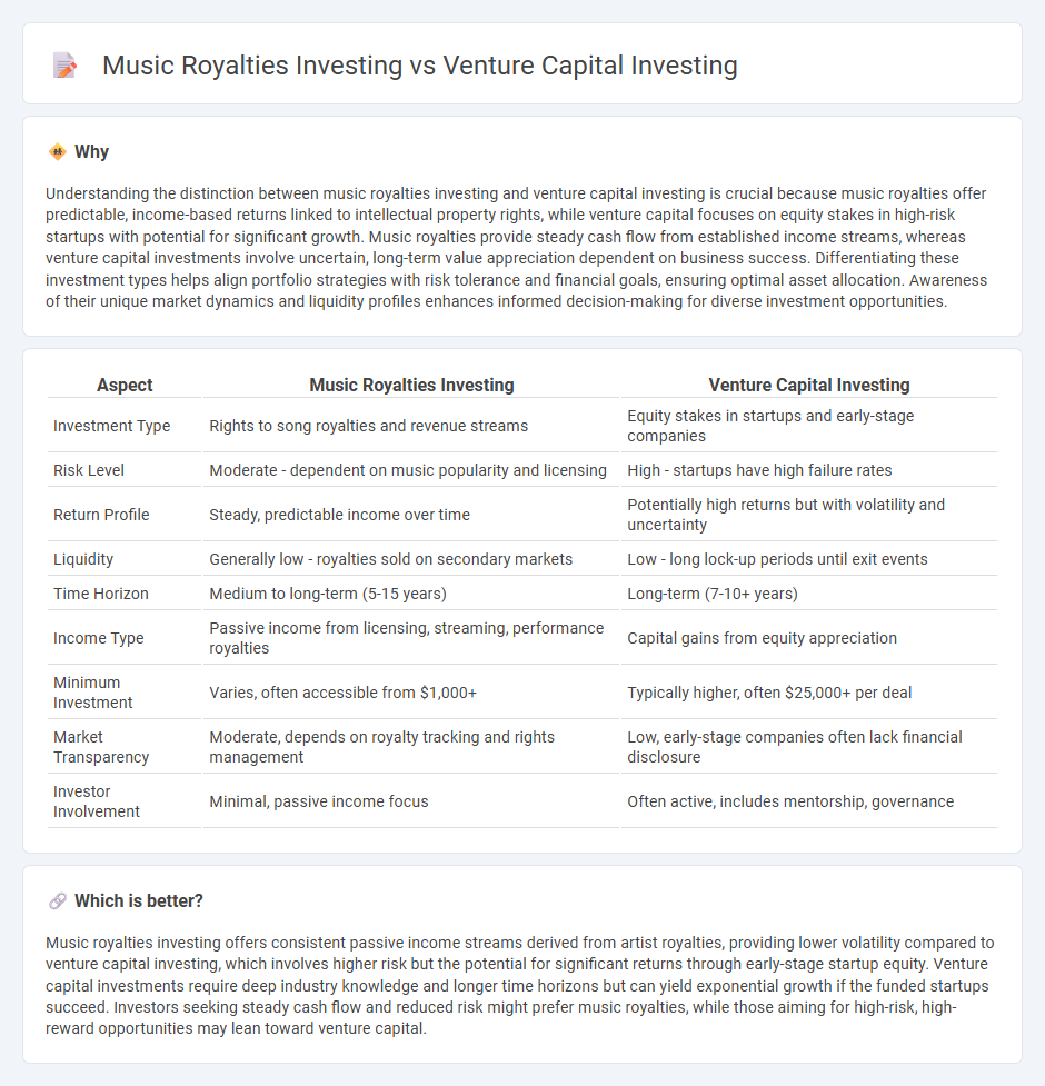 Music Royalties Investing vs Venture Capital Investing in Investment
