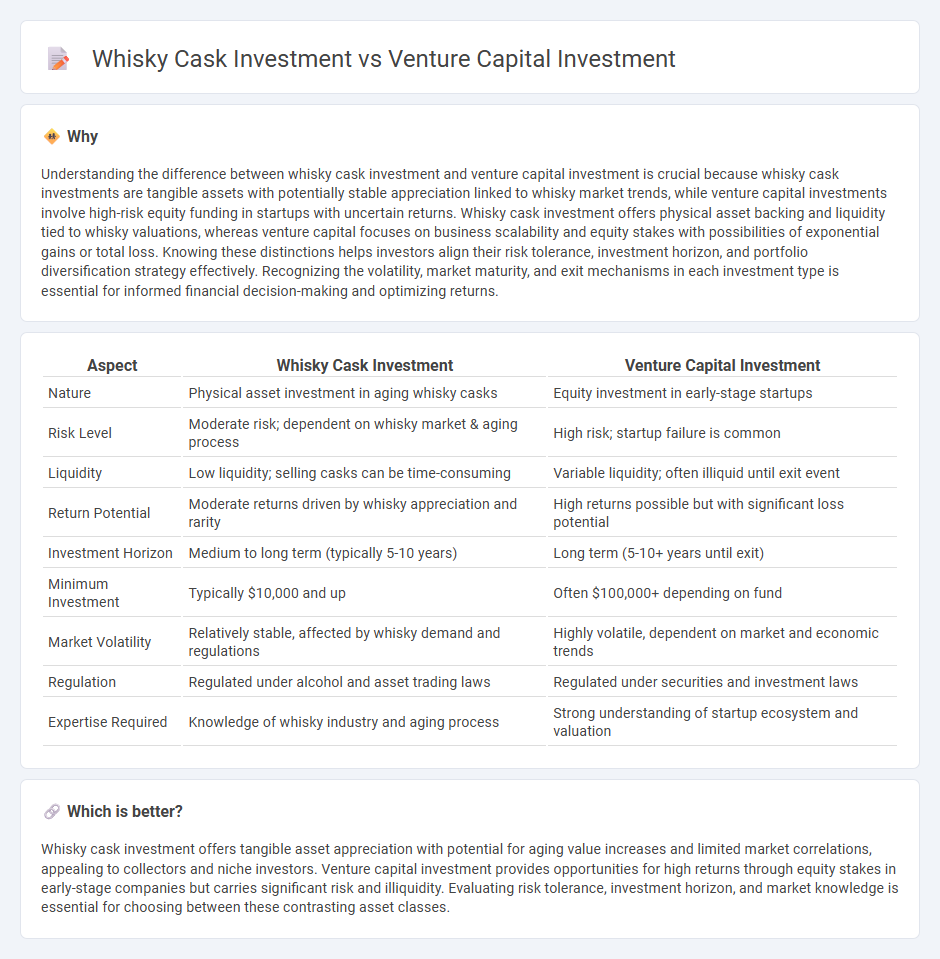Whisky Cask Investment vs Venture Capital Investment in Investment