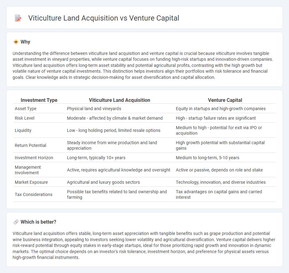 Viticulture Land Acquisition vs Venture Capital in Investment
