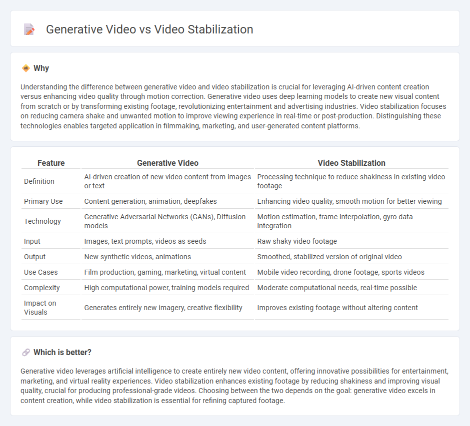 Generative Video vs Video Stabilization in Technology