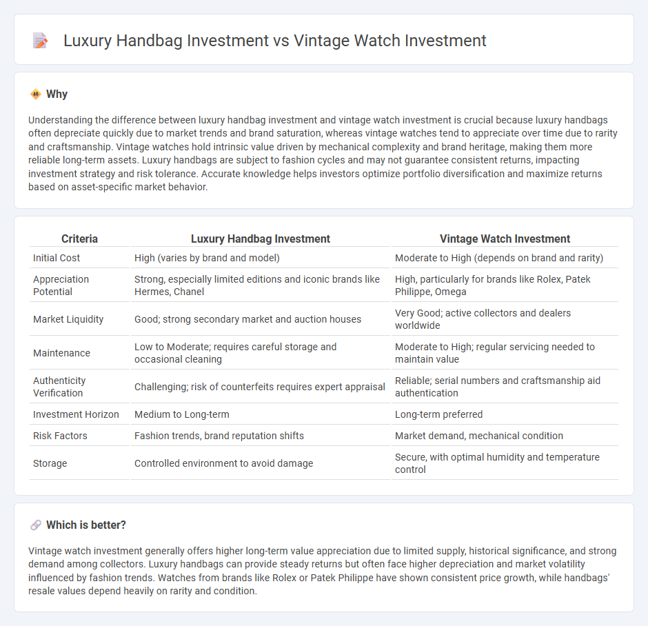Luxury Handbag Investment vs Vintage Watch Investment in Investment