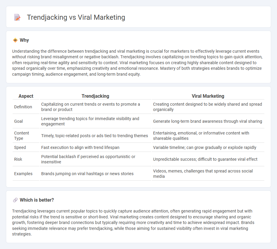 Trendjacking vs Viral Marketing in Marketing