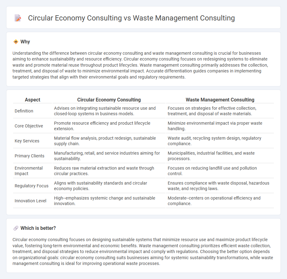 Circular Economy Consulting vs Waste Management Consulting in Consulting