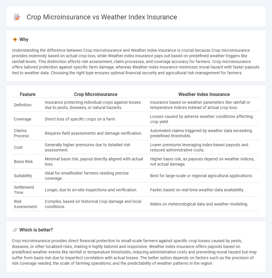 Crop Microinsurance vs Weather Index Insurance in Insurance