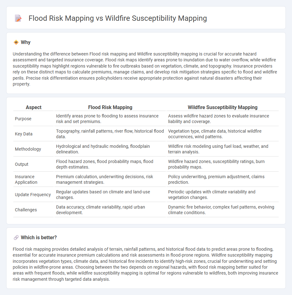 Flood Risk Mapping vs Wildfire Susceptibility Mapping in Insurance