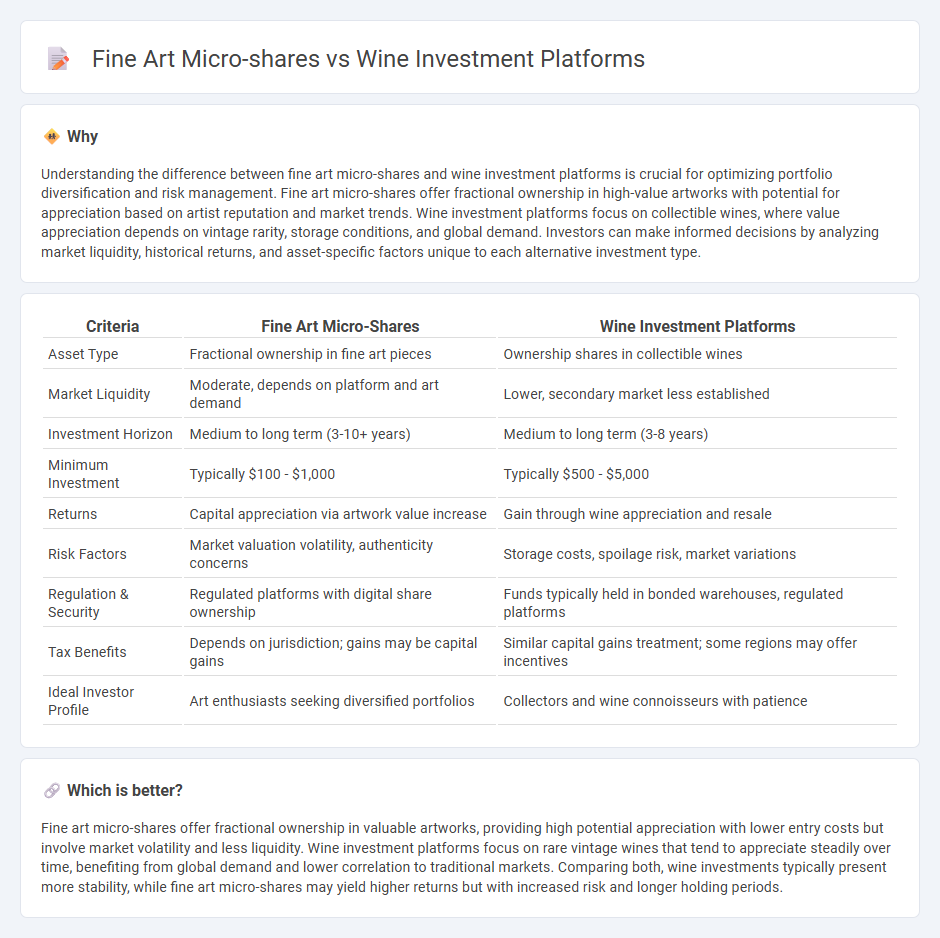 Fine Art Micro-Shares vs Wine Investment Platforms in Investment