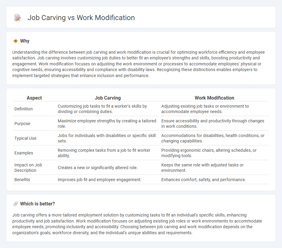 Job Carving vs Work Modification in Employment