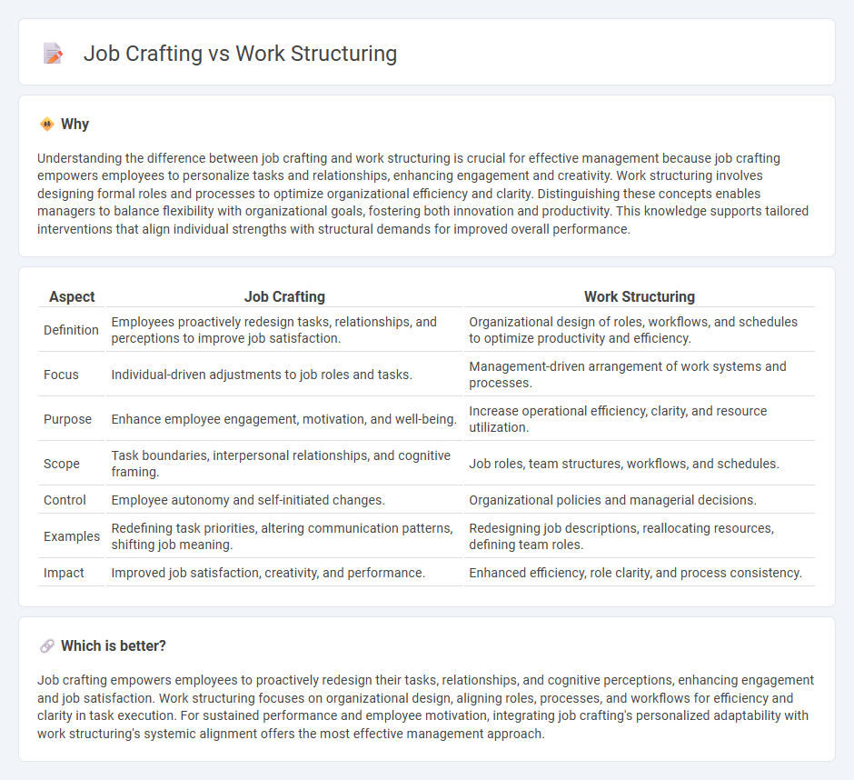 Job Crafting vs Work Structuring in Management