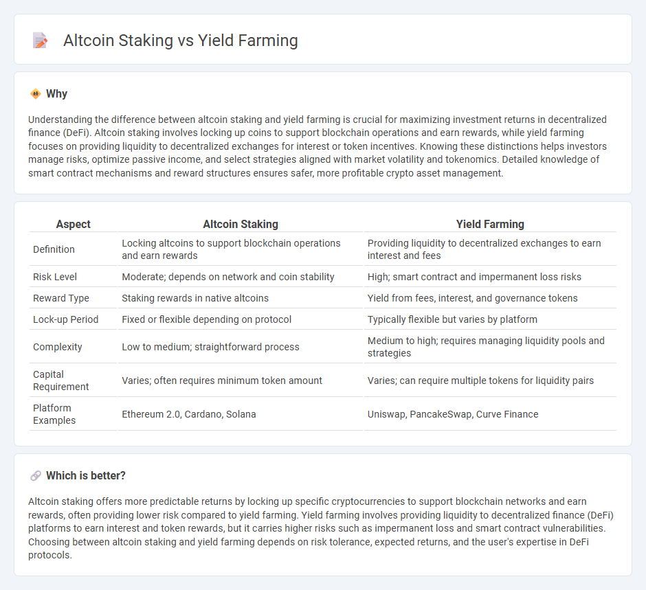 Altcoin Staking vs Yield Farming in Finance