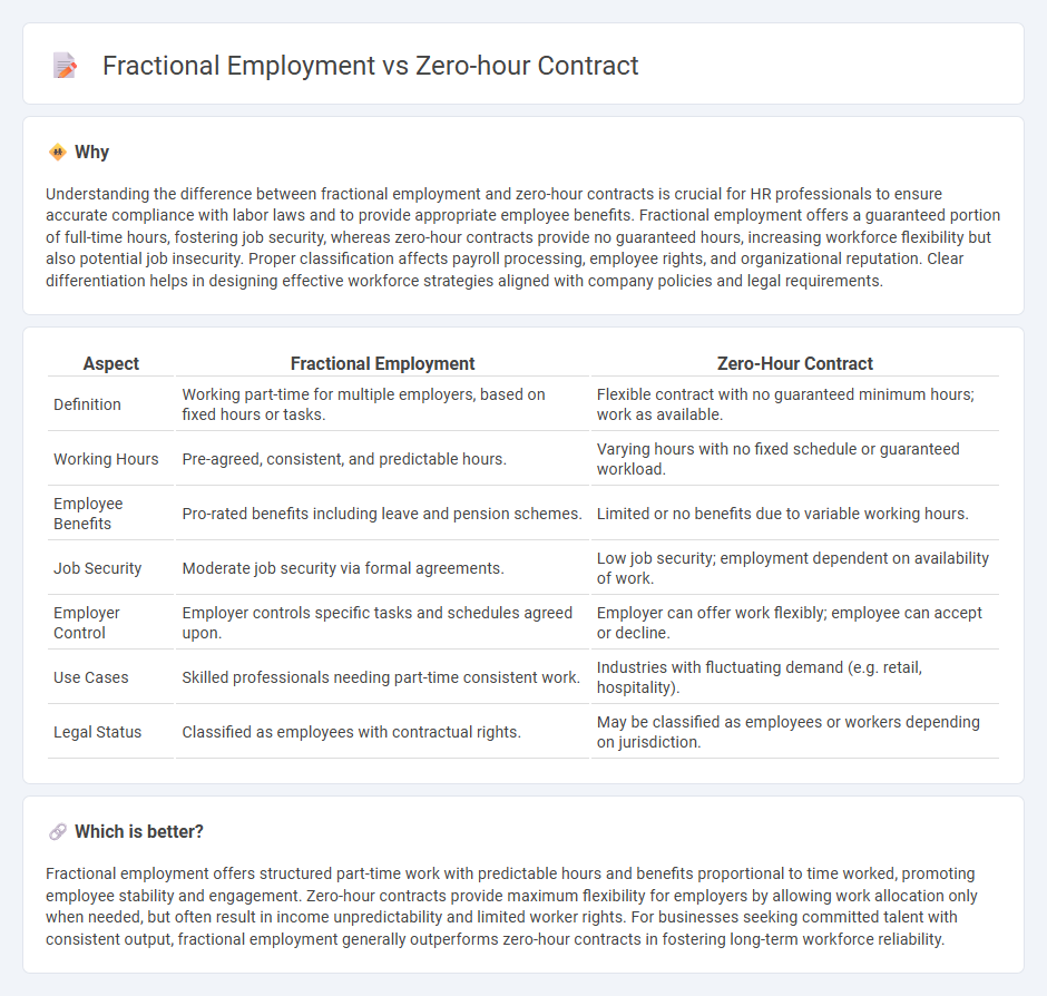 Fractional Employment vs Zero-Hour Contract in Human Resources