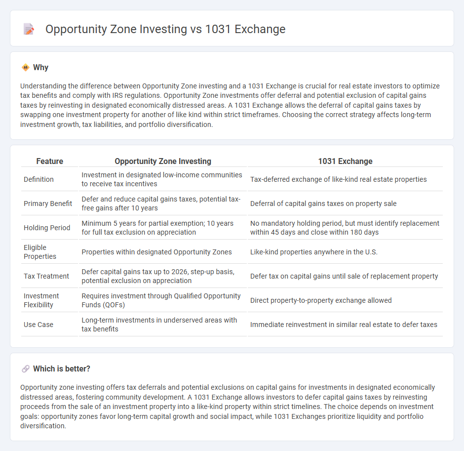 Opportunity Zone Investing vs 1031 Exchange in Real Estate