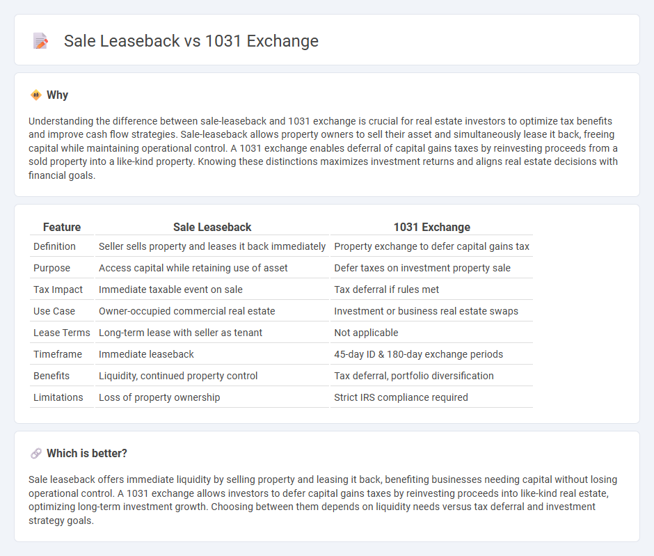 Sale Leaseback vs 1031 Exchange in Real Estate