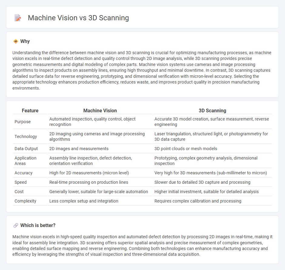 Machine Vision vs 3D Scanning in Manufacturing