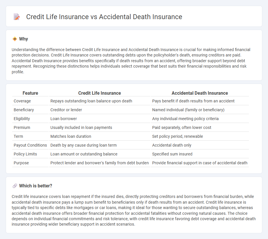 Credit Life Insurance vs Accidental Death Insurance in Insurance