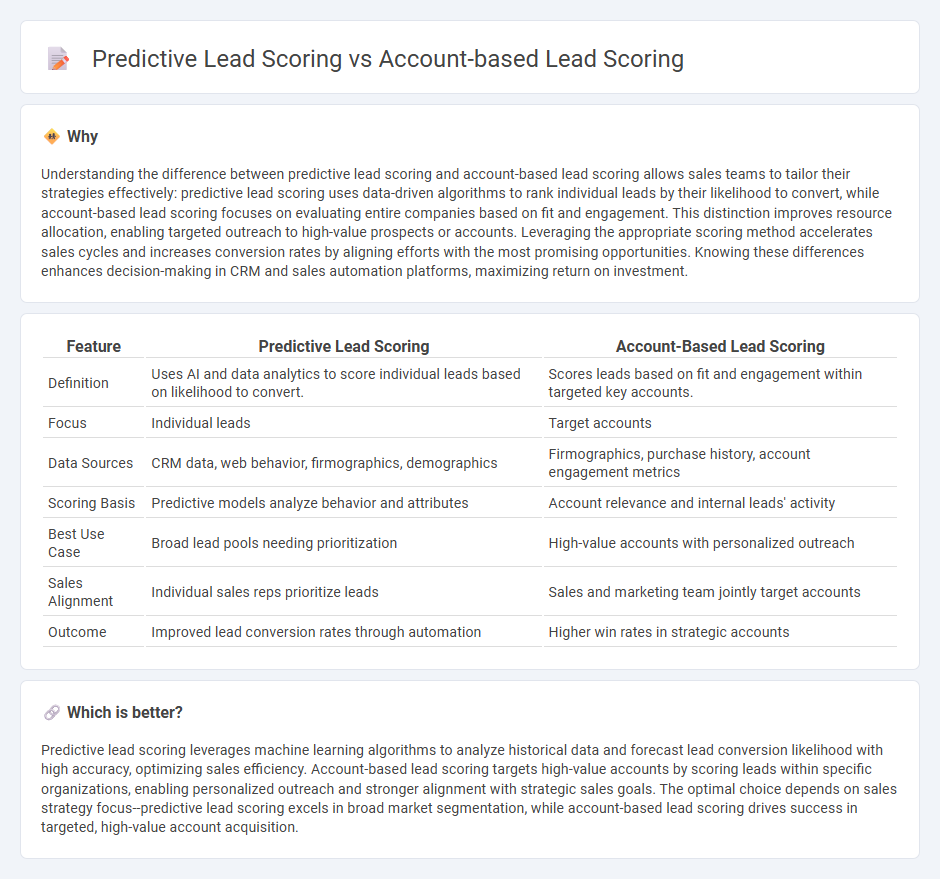 Predictive Lead Scoring vs Account-Based Lead Scoring in Sales