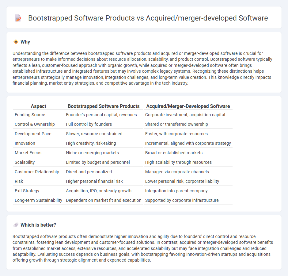 Bootstrapped Software Products vs Acquired/Merger-Developed Software in Entrepreneurship