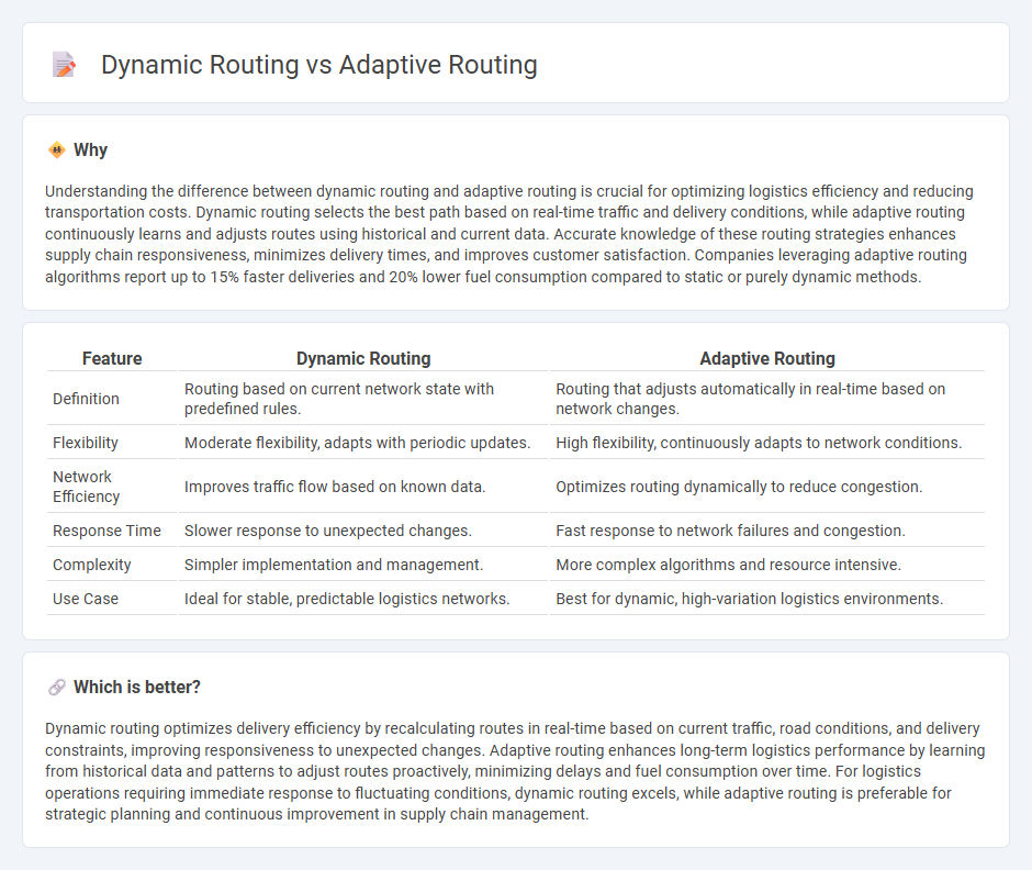 Dynamic Routing vs Adaptive Routing in Logistics