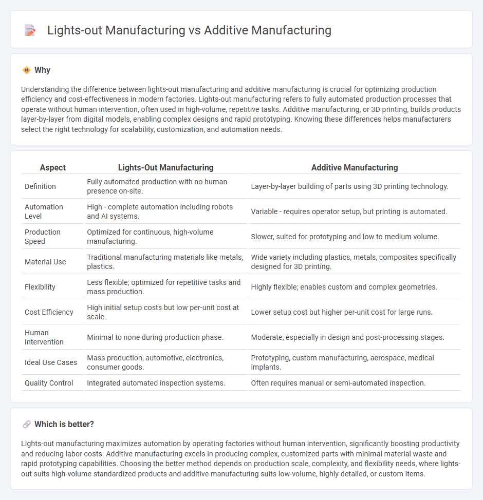 Lights-Out Manufacturing vs Additive Manufacturing in Manufacturing