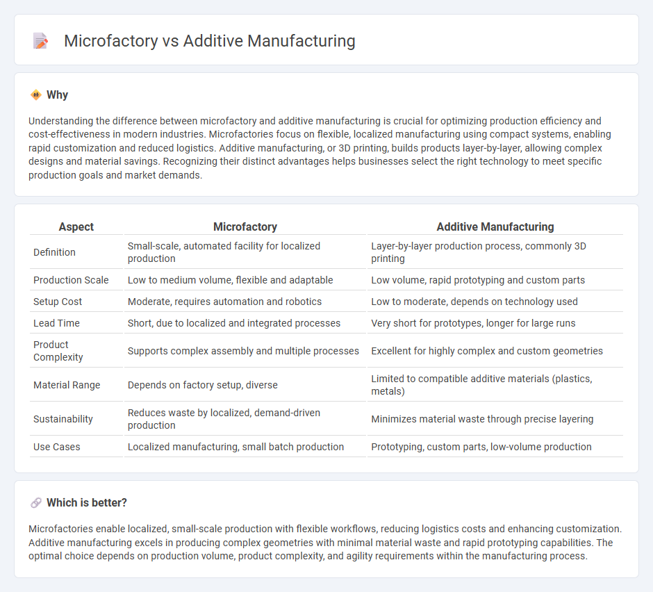 Microfactory vs Additive Manufacturing in Manufacturing