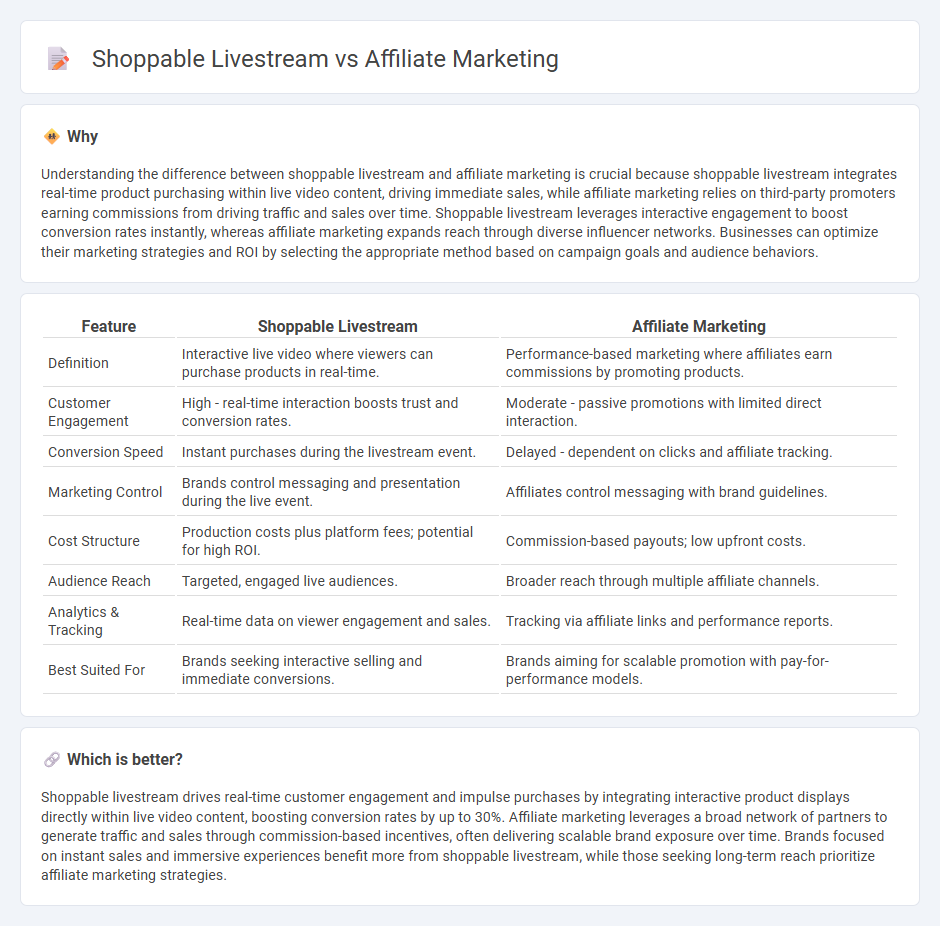 Shoppable Livestream vs Affiliate Marketing in Marketing