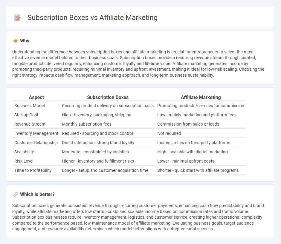 Subscription Boxes vs Affiliate Marketing in Entrepreneurship