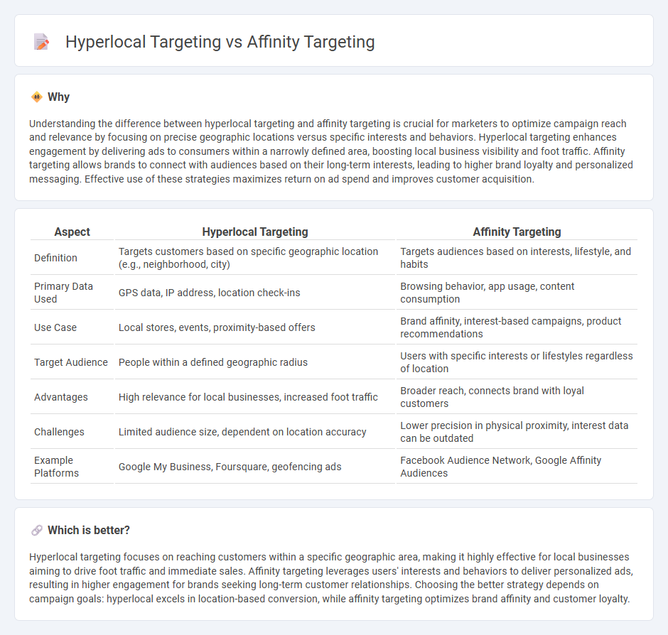 Hyperlocal Targeting vs Affinity Targeting in Marketing