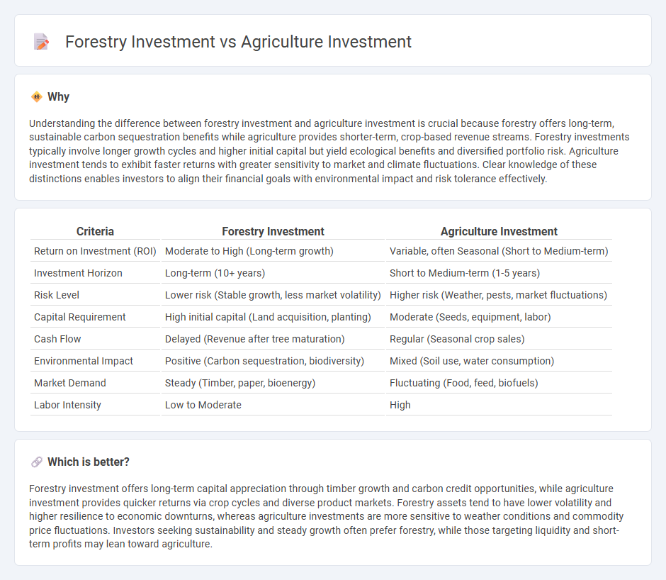 Forestry Investment vs Agriculture Investment in Investment