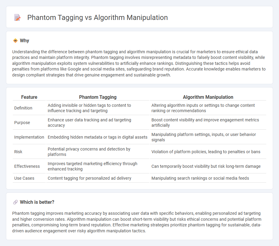 Phantom Tagging vs Algorithm Manipulation in Marketing