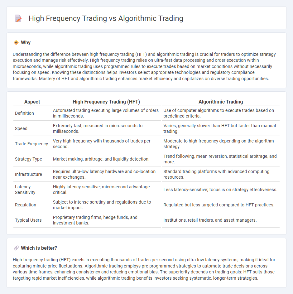 High Frequency Trading vs Algorithmic Trading in Trading