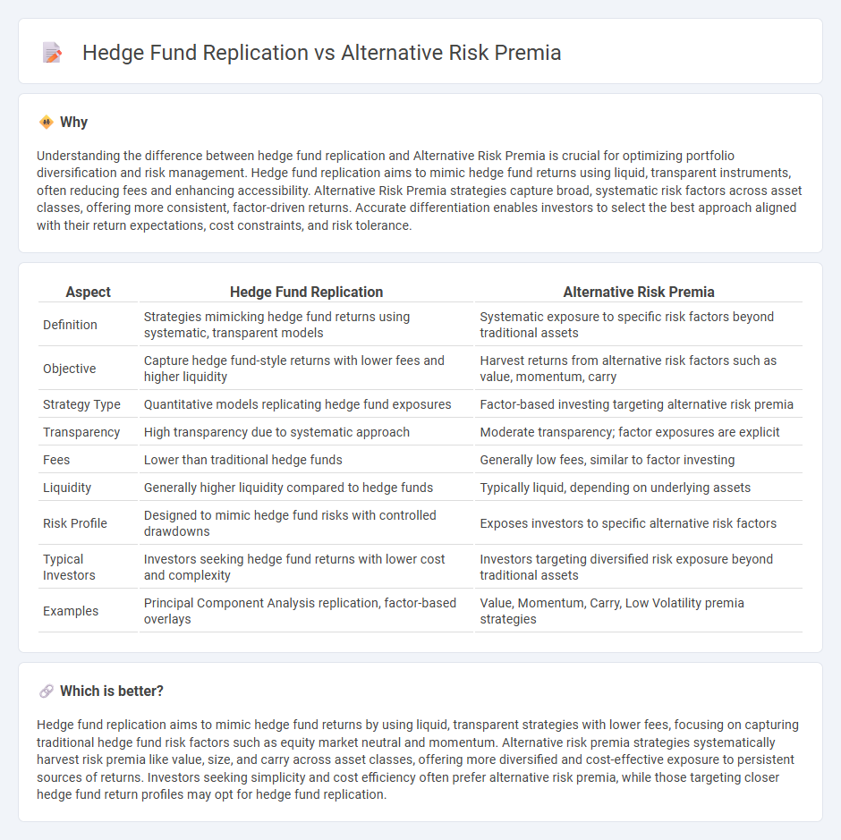 Hedge Fund Replication vs Alternative Risk Premia in Investment