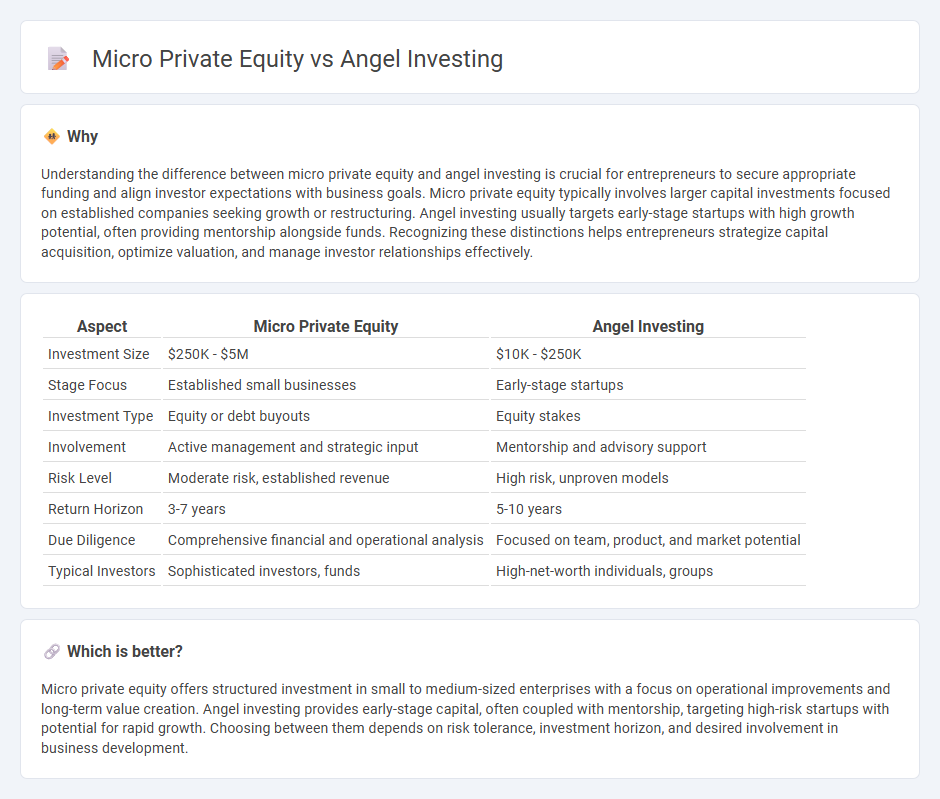 Micro Private Equity vs Angel Investing in Entrepreneurship