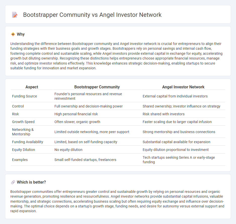 Bootstrapper Community vs Angel Investor Network in Entrepreneurship