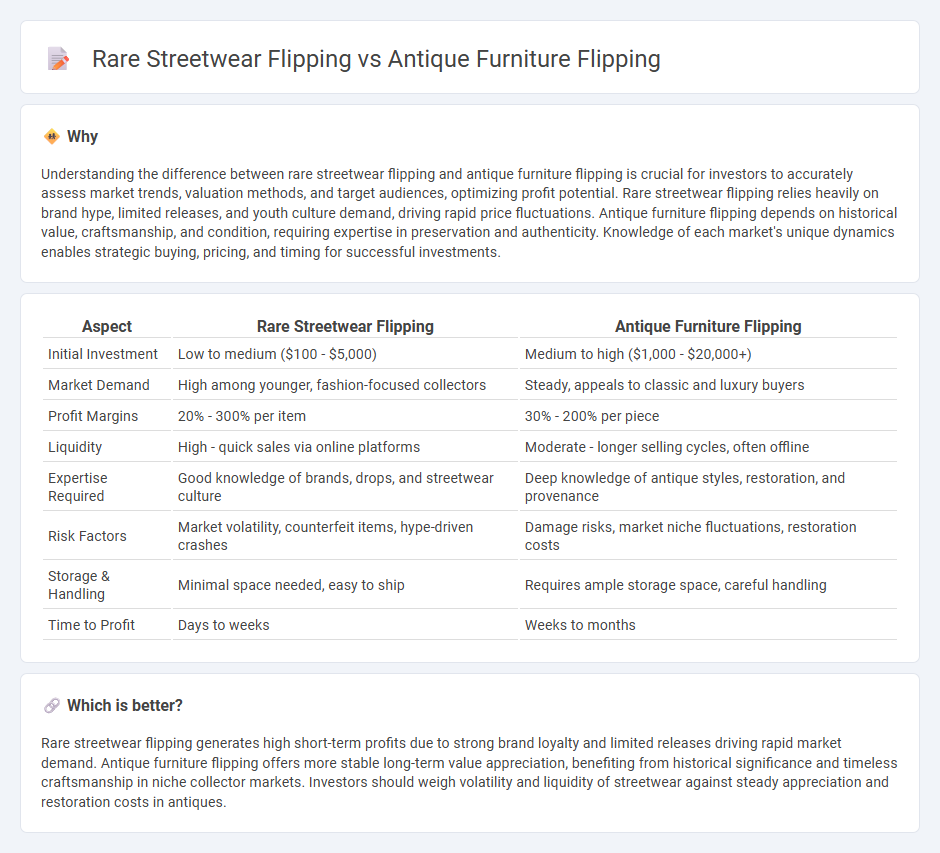 Rare Streetwear Flipping vs Antique Furniture Flipping in Investment