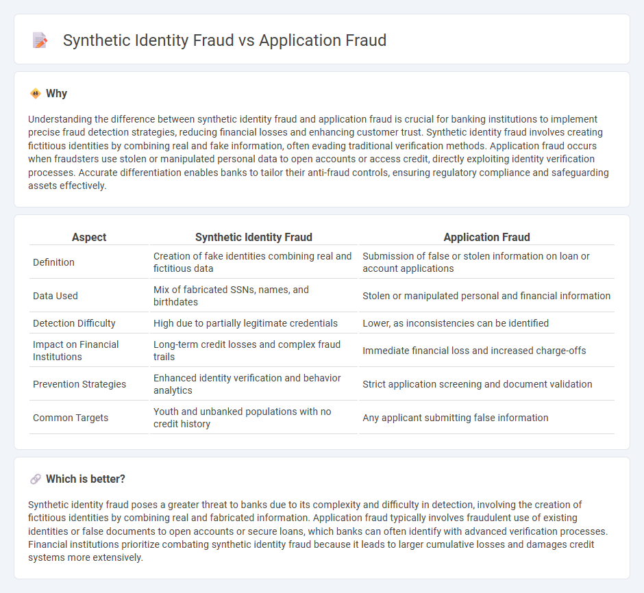 Synthetic Identity Fraud vs Application Fraud in Banking